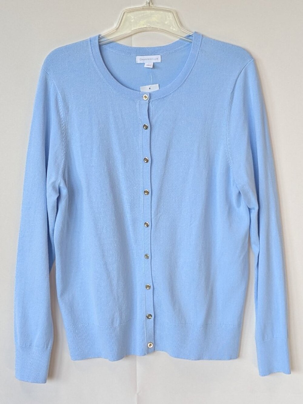 NEW Charter Club Light Blue Button-up Cardigan